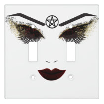 Pentacle Beauty Face Lashes & Dark Lips Makeup Light Switch Cover