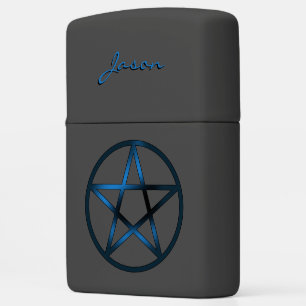 Pentacle - Blue Personalized Zippo Lighter