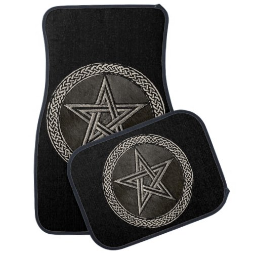 Pentacle Celtic Circle Car Floor Mat