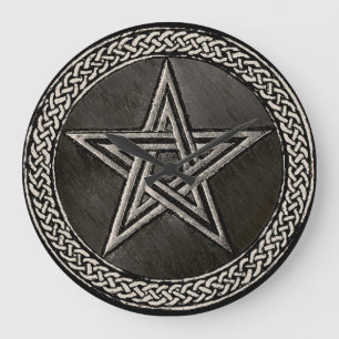 Pentacle Celtic Circle Large Clock