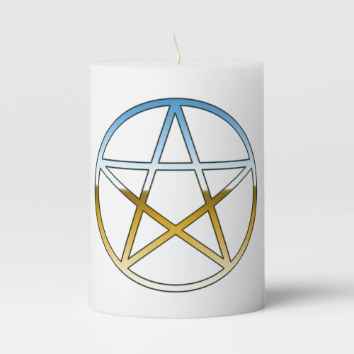 Pentacle for the Goddess Pillar Candle