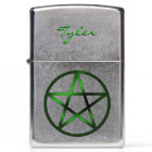 Pentacle - Green Personalized Zippo Lighter