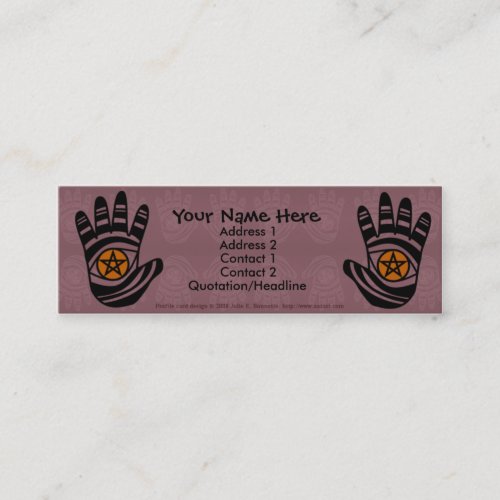 Pentacle Hands Profile Card Business Card Templates
