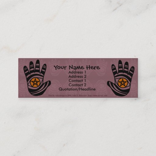 Customizable Pentacle Hands Profile Card Business Card Templates
