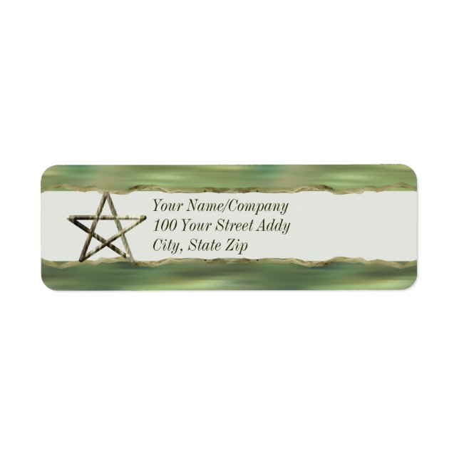 Pentacle in Wood Label (Front)