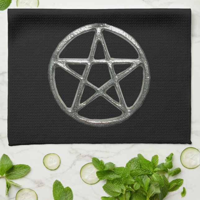 Pentacle Kitchen Towel (Folded)