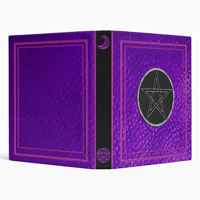 pentacle purple leather 3 ring binder (Background)