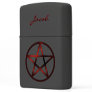 Pentacle - Red Personalized Zippo Lighter