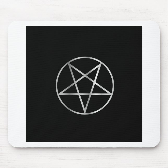 Pentacle- Religious symbol of satanism Mouse Pad (Front)