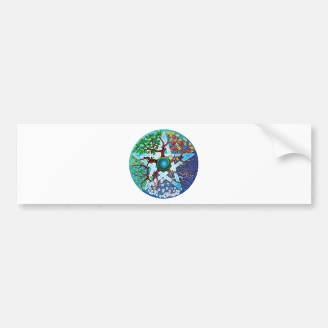 pentacle-seasons bumper sticker (Front)