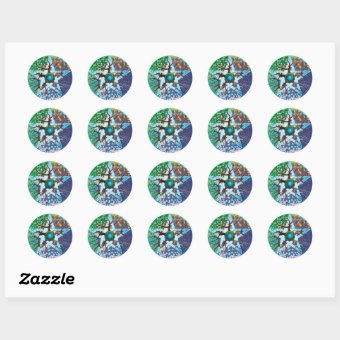 Pentacle Seasons Square Sticker – 3x3 Or 5x5 Vinyl Decal For Car, Laptop, Window & More