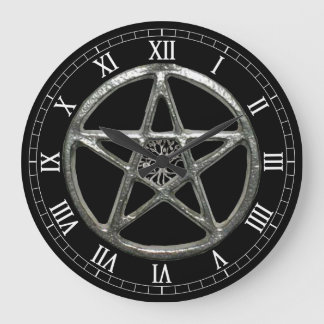 Pentacle Tree Of Life Round Roman Numerals Clock