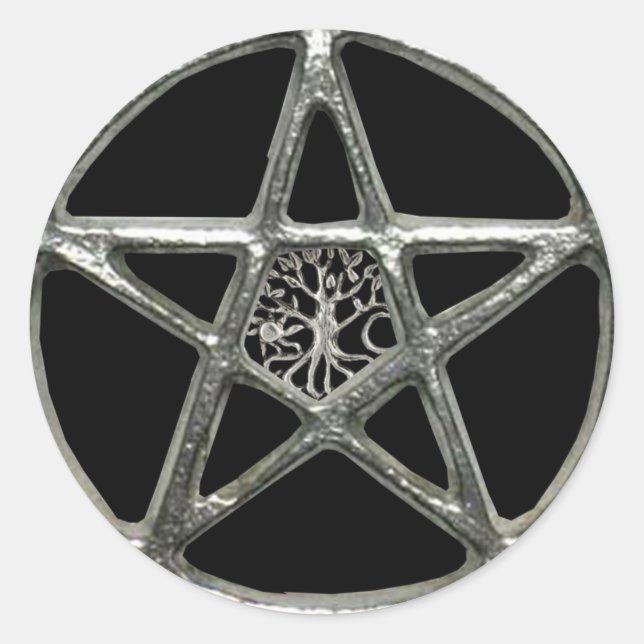 Pentacle Tree Of Life Stickers (Front)