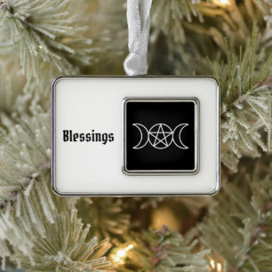 Pentacle Triple Moon Goddess Christmas Ornament