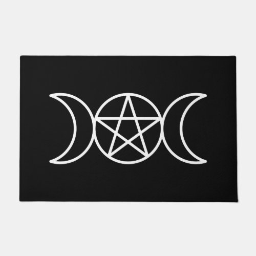 Pentacle Triple Moon Goddess Doormat