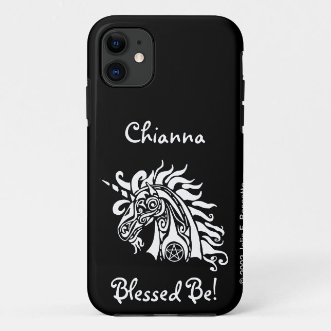 Pentacle Unicorn (white) iPhone 5 Case (Back)