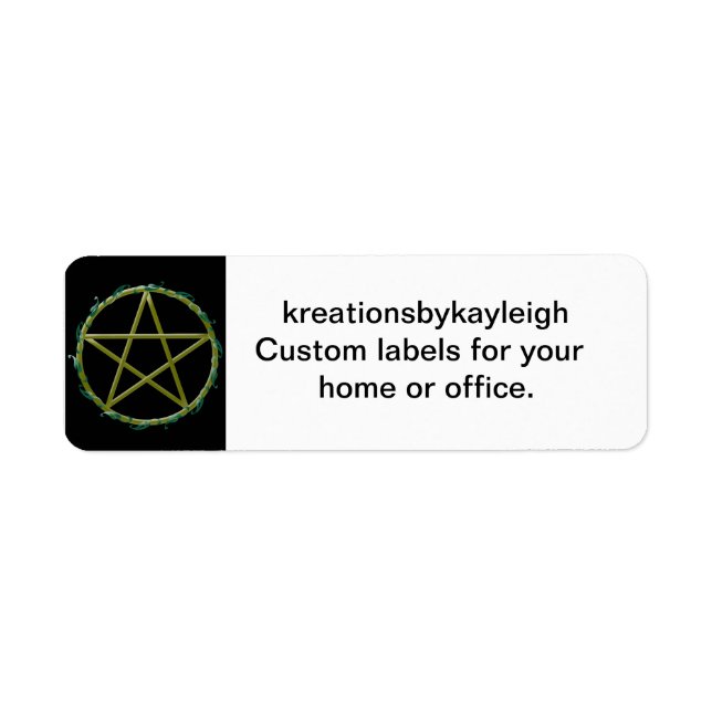 Pentacle with Leaves Label (Front)