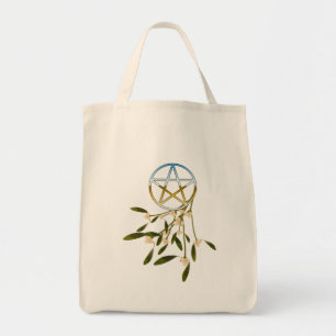 Pentacle with Mistletoe Tote Bag