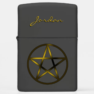 Pentacle - Yellow Personalized Zippo Lighter