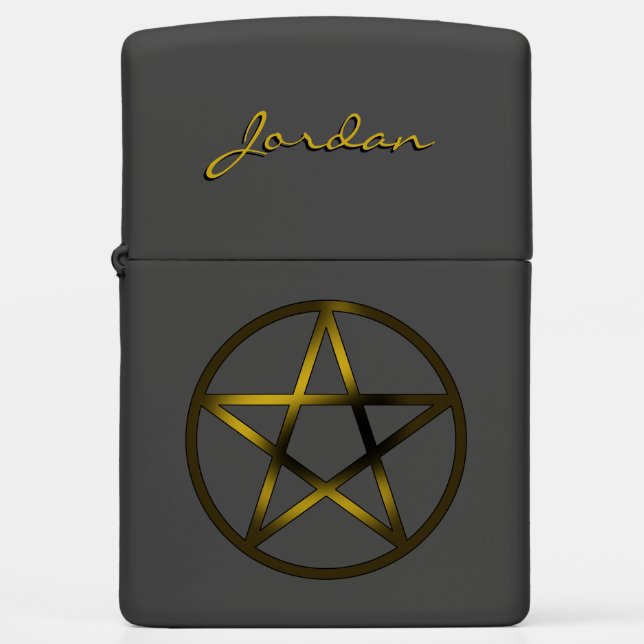 Pentacle - Yellow Personalized Zippo Lighter (Front)