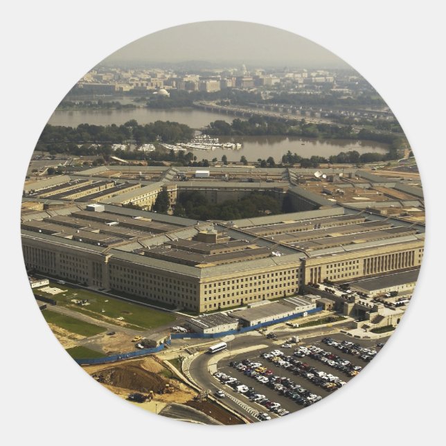 Pentagon Classic Round Sticker (Front)