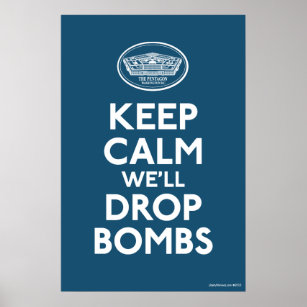 Pentagon Keep Calm Anti War Poster