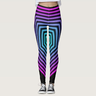 pentagon lines retro 80s leggings