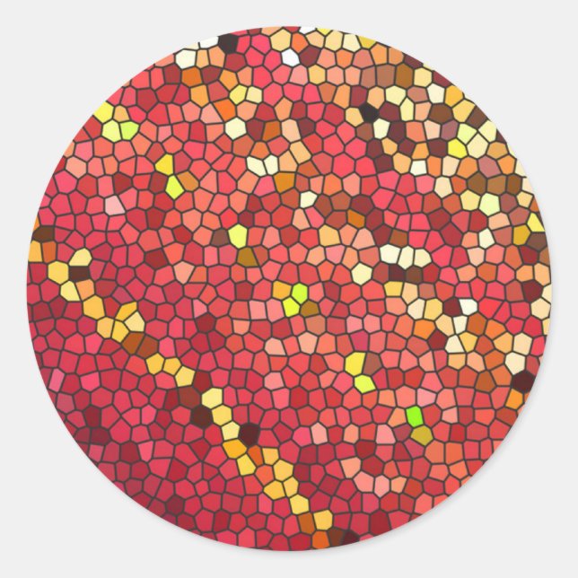 Pentagon Mosaic Classic Round Sticker (Front)