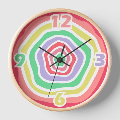 Pentagon_Shaped Abstract Topographic Pattern Clock