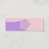 Pentagon Spiral in Pale Pink and Lavender Card (Back)