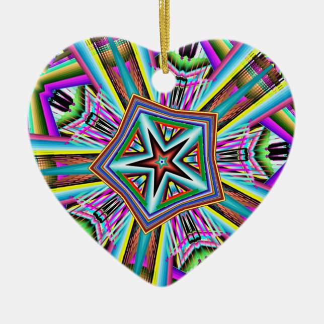 Pentagon Star Ceramic Ornament (Front)