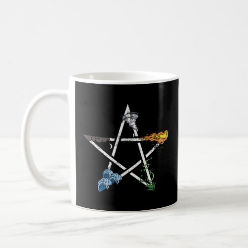 Pentagram Air Fire Water Spirit Earth Pagan Witchc Coffee Mug