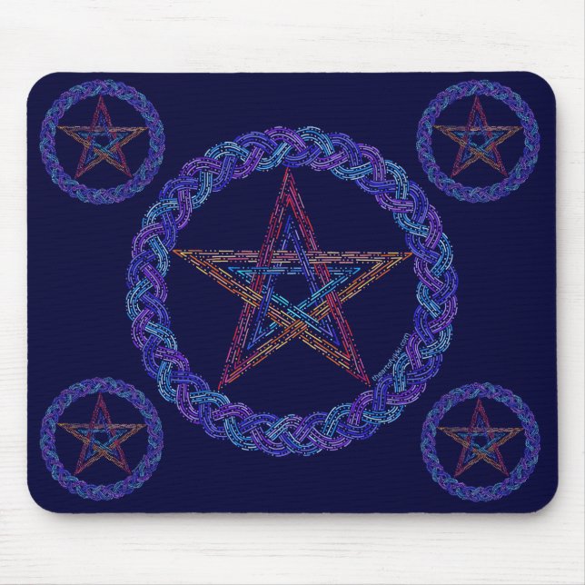 Pentagram Art Pagan Wicca Mousepad (Front)