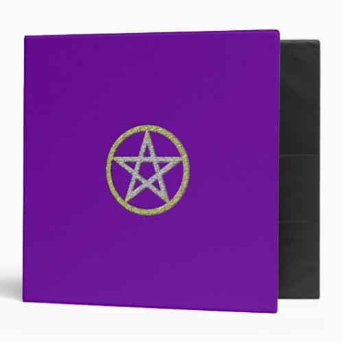 Pentagram Book of Shadows Spell Book 3 Ring Binder