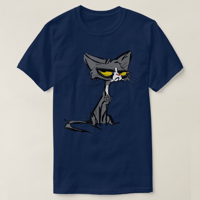 Pentagram Cat  Witchcraft Kitten Tee Satanic Cat  (Design Front)