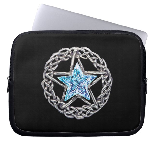 Pentagram Crystal Star Laptop Sleeve (Front)