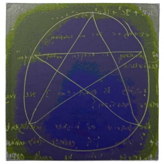 pentagram dark magic circle ritual cloth napkin