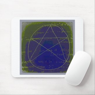 pentagram dark magic circle ritual mouse pad
