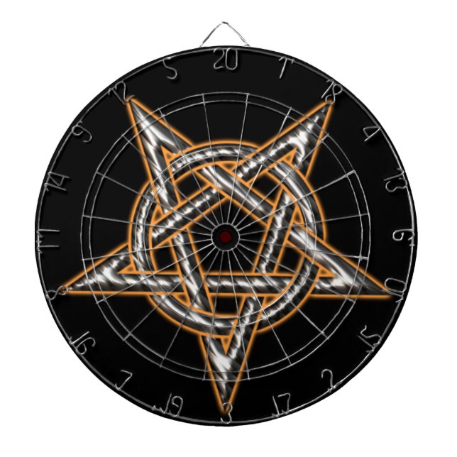 Pentagram Dartboard With Darts (Front)