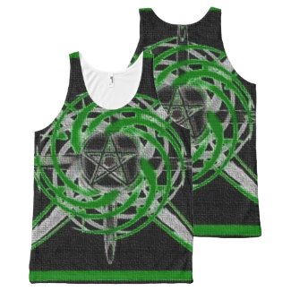 Pentagram Green All-Over-Print Tank Top