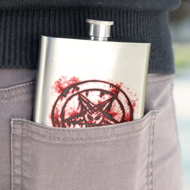 pentagram hip flask (In Situ)