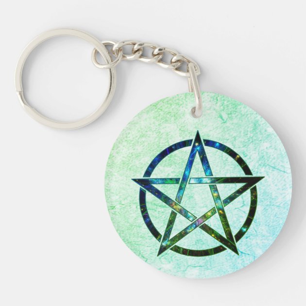 Pentagram keychain | Zazzle