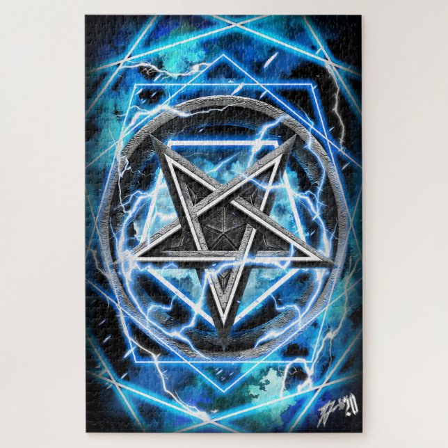 Pentagram lightning jigsaw puzzle (Vertical)