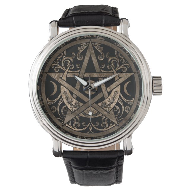 Pentagram Ornament - Gold and Black Watch (Front)