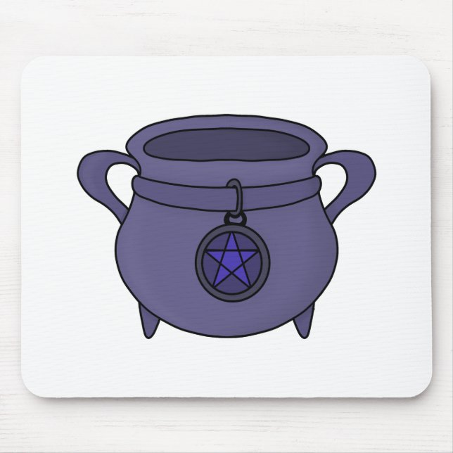 Pentagram Pentacle Cauldron Mouse Pad (Front)