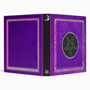 pentagram purple leather binder