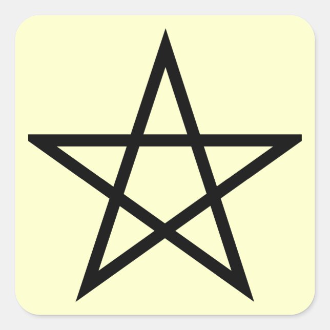pentagram square sticker (Front)