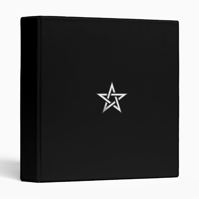 Pentagram-star 3 Ring Binder (Front/Spine)