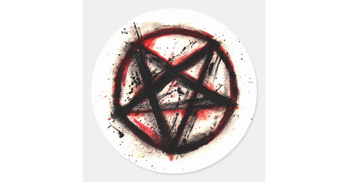 Blood Satan Pentagram Occult Religion Goth - Satanic Pentagram T