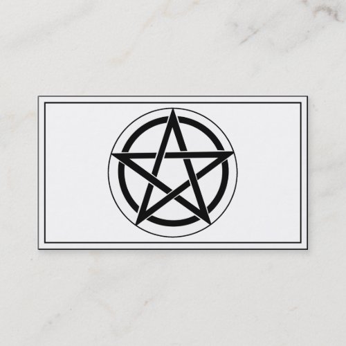 Pentagram Symbol Business Card